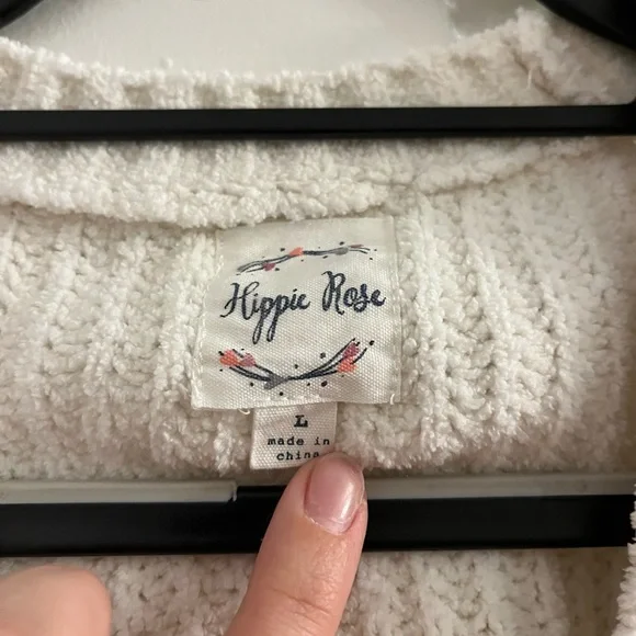 Hippie Rose Cream Button-Up Cardigan - Picture 3 of 3